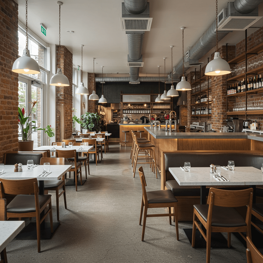 restaurant interior graphic